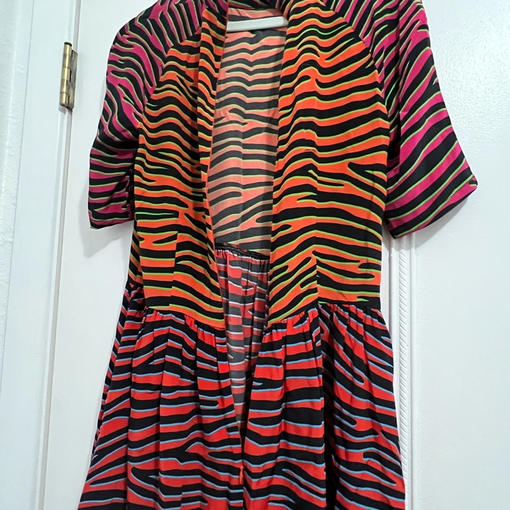 House of Holland striped  silk dress size 2 - Picture 5 of 7